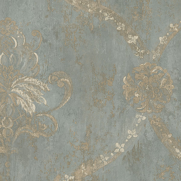 Patton Wallcoverings CH28248 Manor House Regal Damask Wallpaper